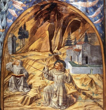 scènes de la vie de St Francis Scène 11south wall Benozzo Gozzoli Peinture à l'huile